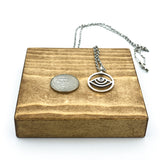 Sapphire Medallion Evil Eye Necklace