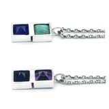 Double Pyramid Pendant Necklace