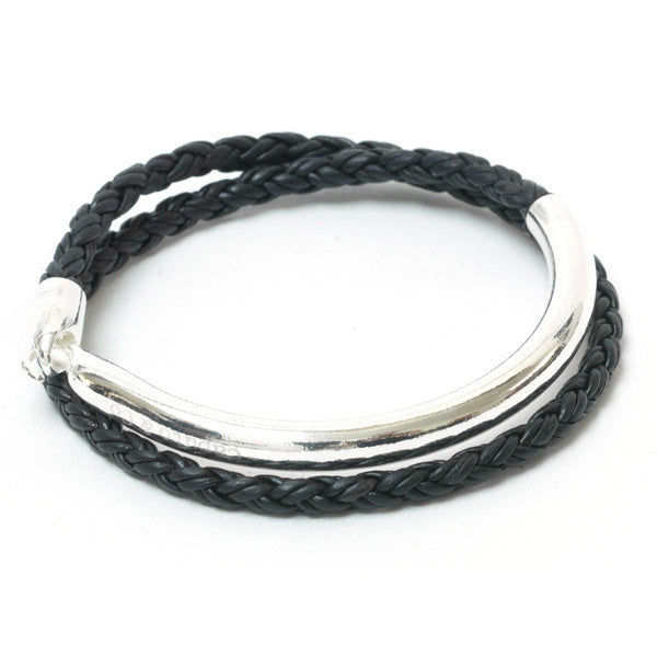 Leather Bracelet Cuff - White