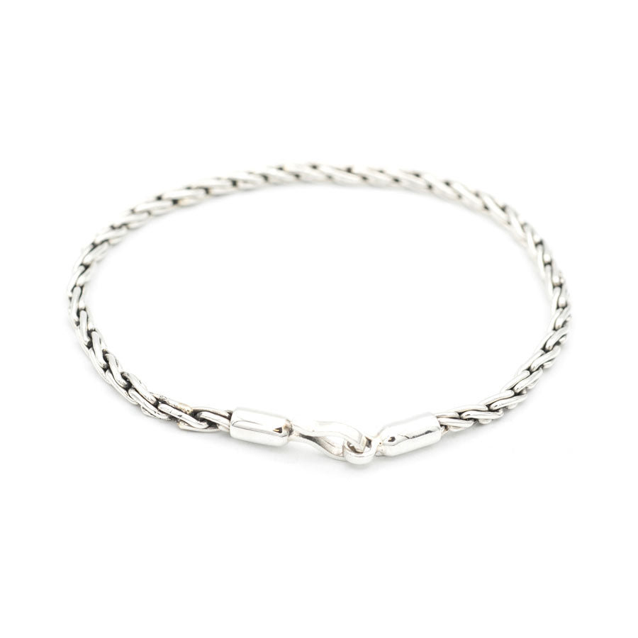 Argentium Silver Double Spiral Rope Bracelet, 935 Sterling Silver