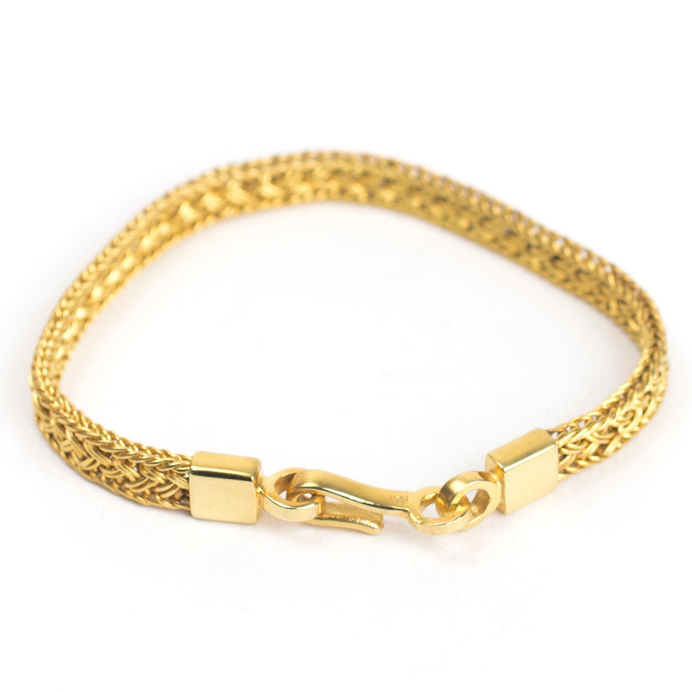 Wide Artisan Gold Bracelet Caputo Co