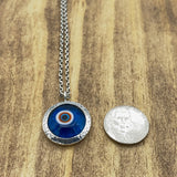 Evil Eye Murano Glass Pendant Necklace