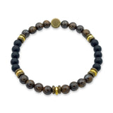 Triple Ring Gemstone Stretch Bracelet