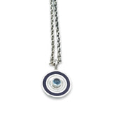 Blue Topaz Evil Eye Necklace