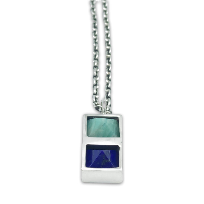 Double Pyramid Pendant Necklace