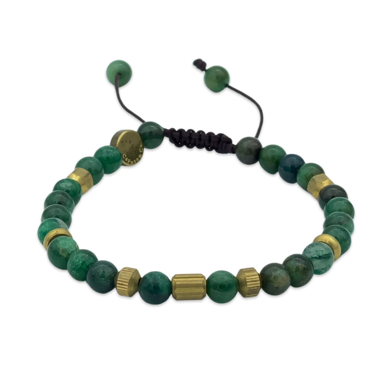 Gemstone and Brass Bracelet