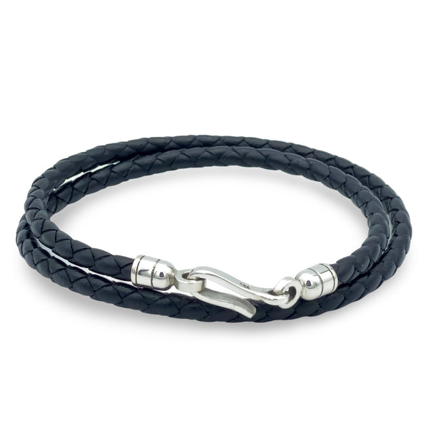 Euro Braided Leather Double Wrap
