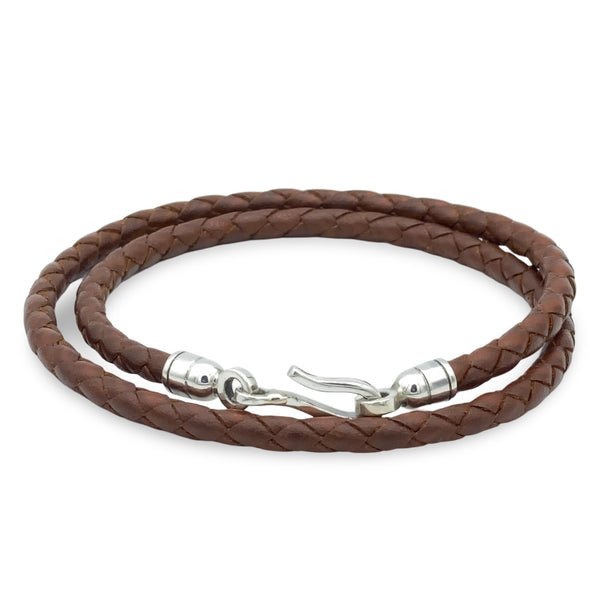 Euro Braided Leather Double Wrap