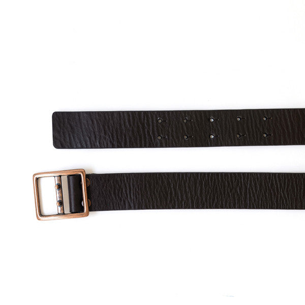 Slider Buckle Leather Belt