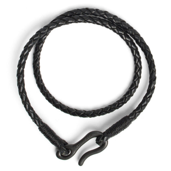 Braided Leather Double Wrap Bracelet