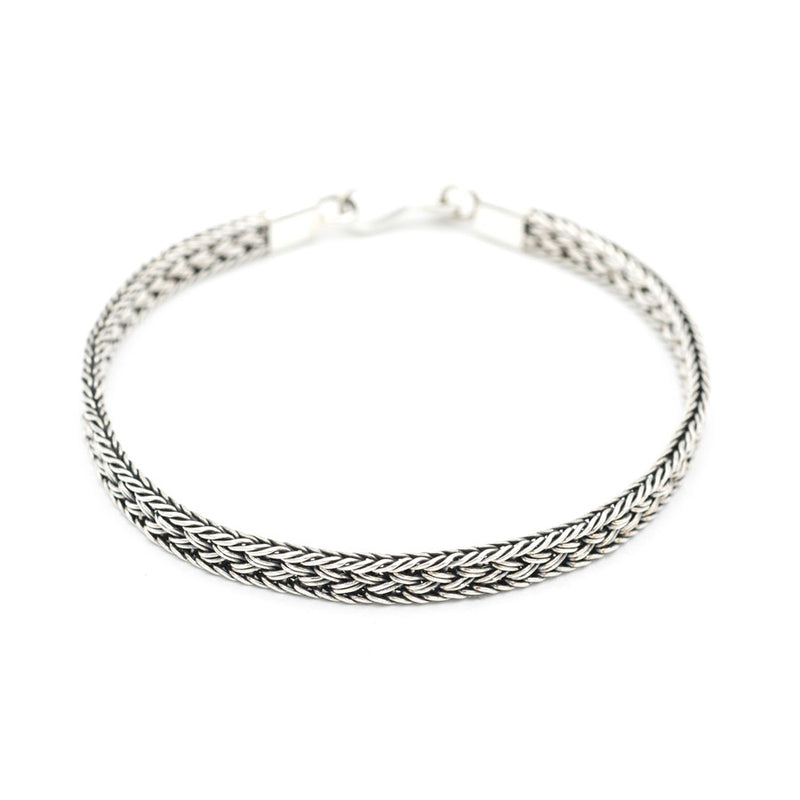 Sterling Silver Swirl Textured Bracelet - BAL054 | JTV.com