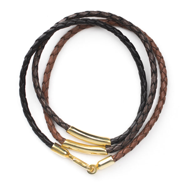 3-IN-1 Braided Leather Bracelet
