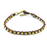 Square Brass Bead Bracelet