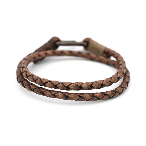 Braided Leather Double Wrap Bracelet – Caputo & Co.